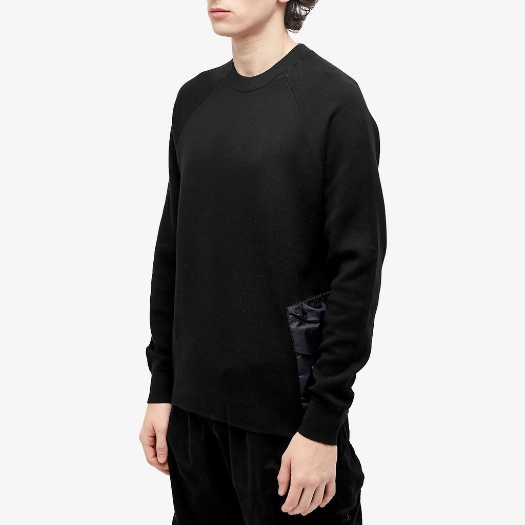CP Company Men's Double Mixed Pocket Crew Sweat Black